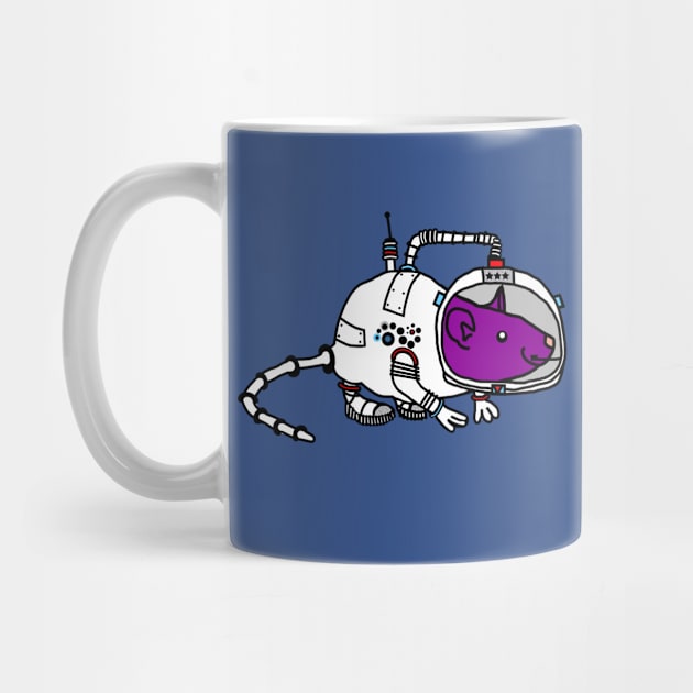 Astronaut Space Commander Sci Fi Purple Rat by ellenhenryart